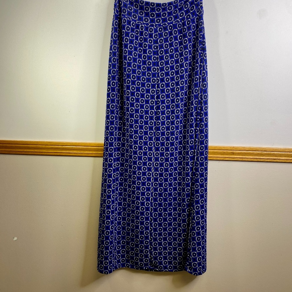 Papermoon Blue Maxi Skirt with Floral design